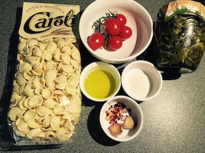 Orecchiette with Cime di Rapa Sauce and Breadcrumbs 