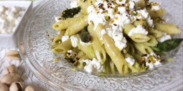 Pasta Salad With Asparagus Pesto Cheese And Pistachios Cook