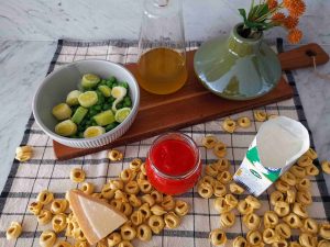 tortellini with pink sauce