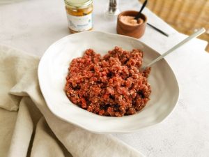 Italian beef wellington with mince