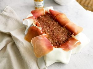 Italian beef wellington with mince